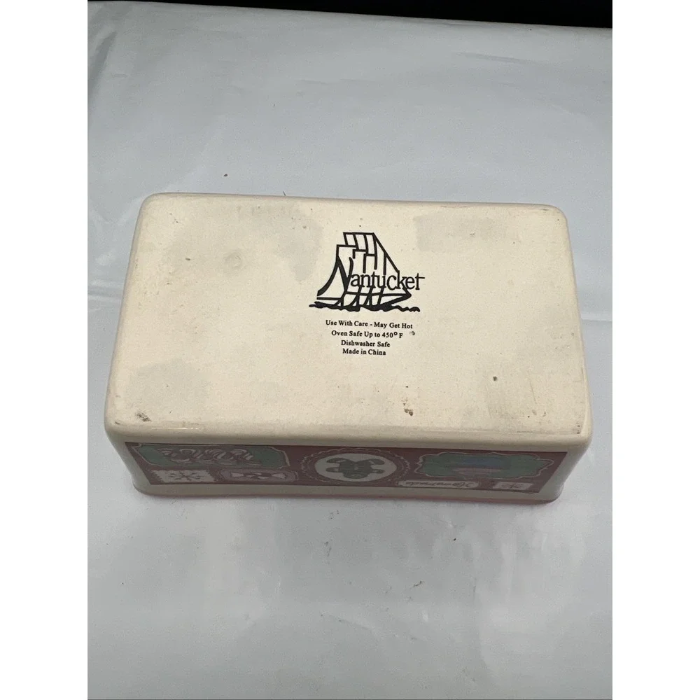 Nantucket Ceramic Mini Loaf Pan Christmas Gingerbread Man Candy Cupcake Baker